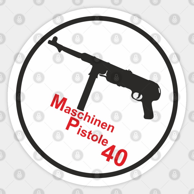 German MP-40 Sticker by FAawRay